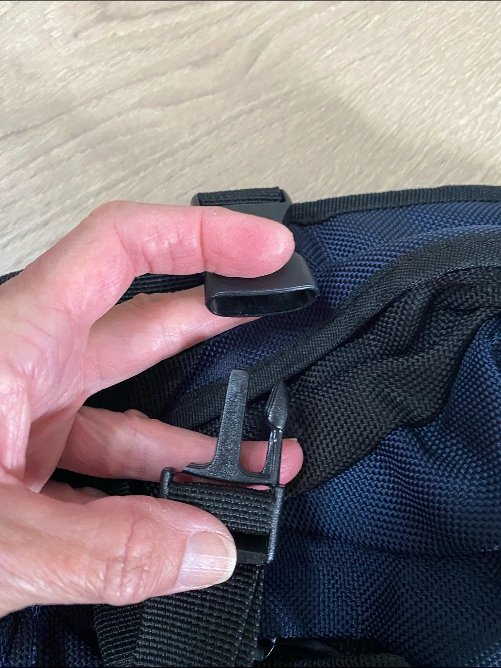 ❤️North Face Heavy Duty Oversized Hiking Fanny Pack Belt Bag Blue Black